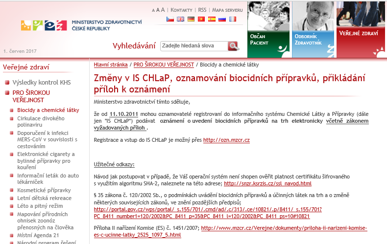 P a H věty pro holandské bezpečnostní listy