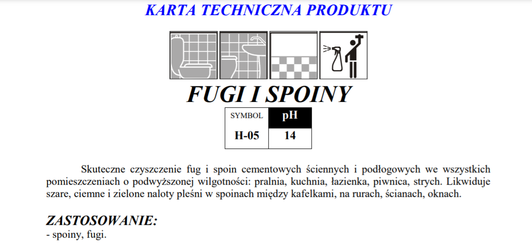 Polská technická karta od výrobce