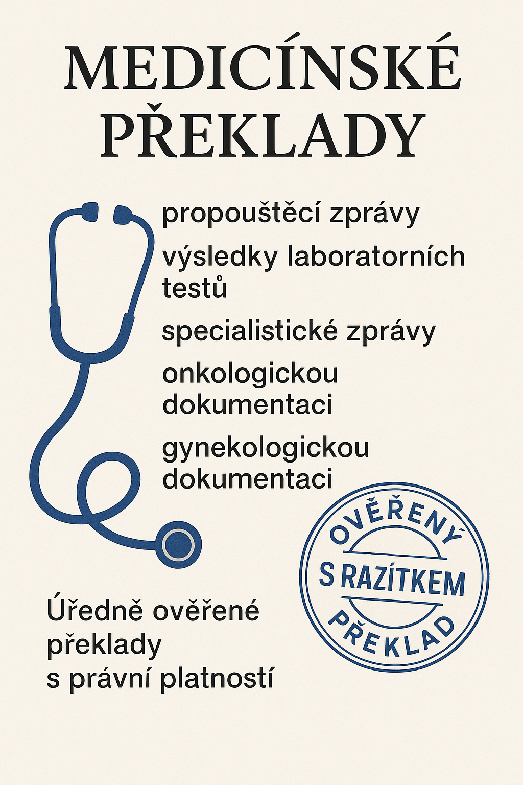 Úřední překlady s ověřením a razítkem v Bystřici pod Hostýnem